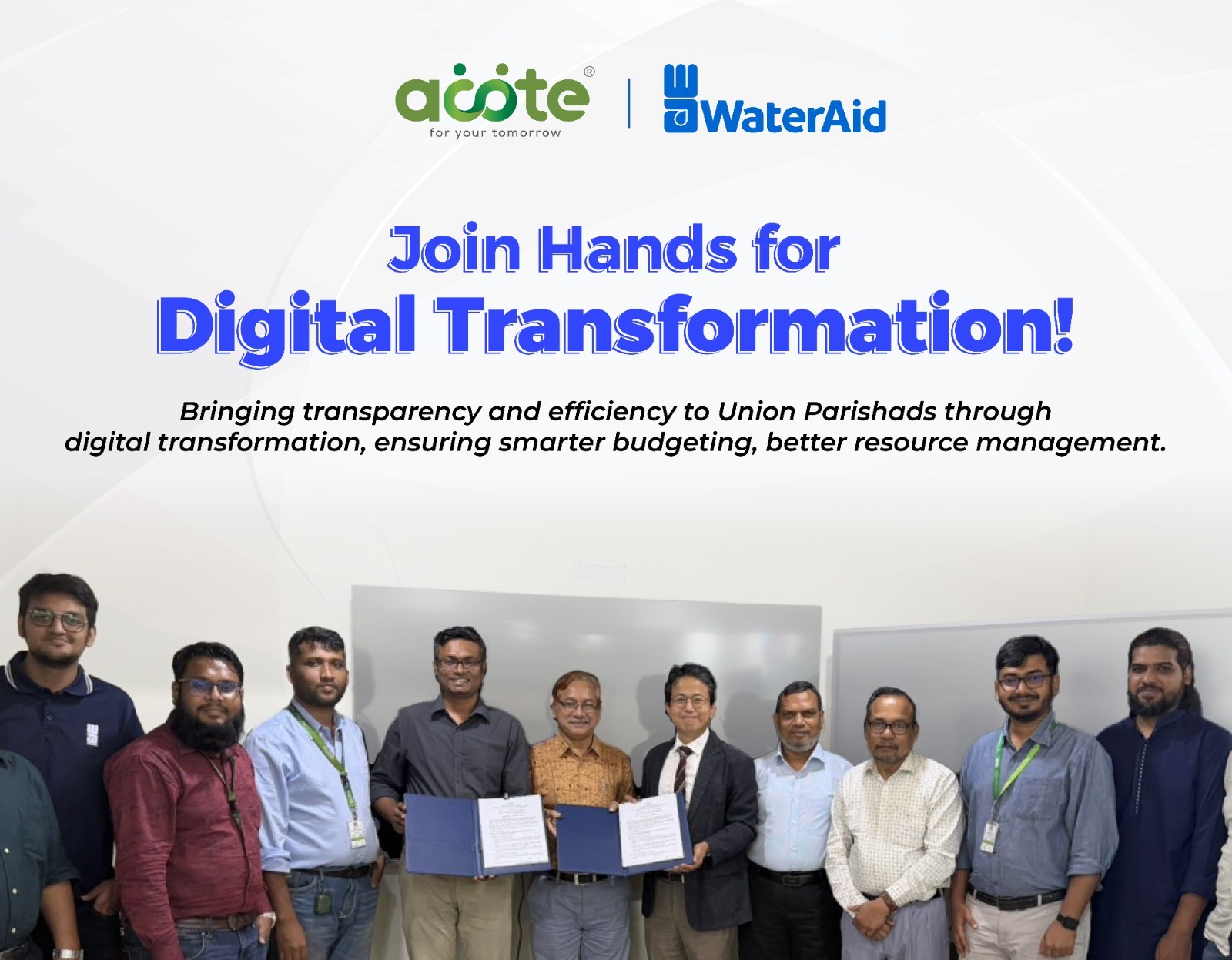 Acote Group & WaterAid Join Hands for Digital Transformation